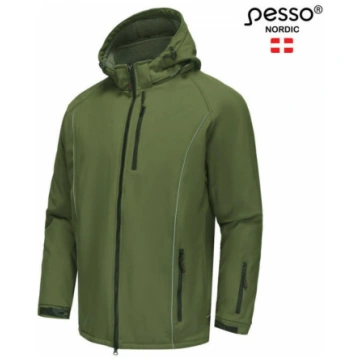 Ziemas jaka, 2XL, Pesso, softshell, zaļa (OTAVA_OG