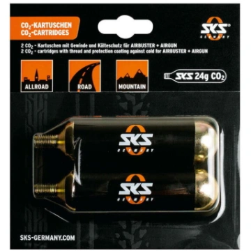 CO2 kasetņu komplekts SKS Airbuster 2x24g vītņotas