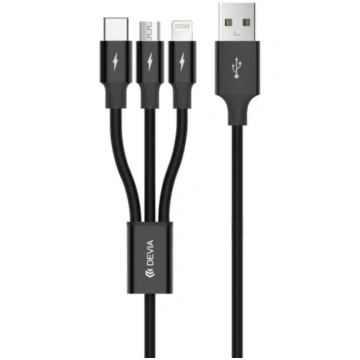 Devia Kintone Series 3In1 Tube, USB to Lightning,