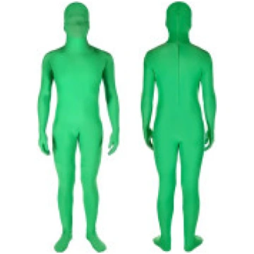 Chroma key, hromakeja kostīms, pilns zaļš kombinez