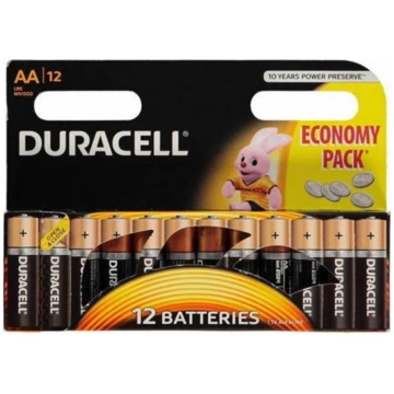 Duracell LR6 AA Batteries - 12 Pack 5000394203334