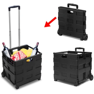 334115 Carrello trolley portaspesa pieghevole in p