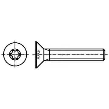 Screw | M5x12 | Head: countersunk | Torx® | TX25 |