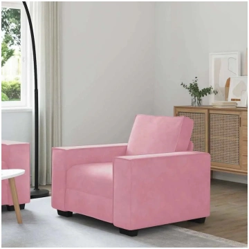 Krēsls VidaXL 59 cm samta rozā — kompakts samta sē