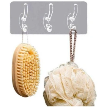 Hook - double self-adhesive hanger, 3 pcs - 18x6.5