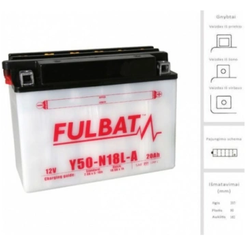 Fulbat - Y50-N18L-A (F50-N18L-A) - 12V | 260A | 20