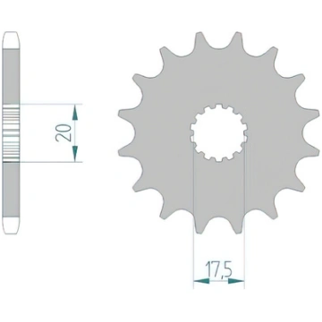 Priekšējais ritenis Afam 428 / 15 zobi YZ 85