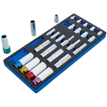 TOOL TRAY 1/3: SOCKETS | HEXAGON, DEEP 11 - 22 MM
