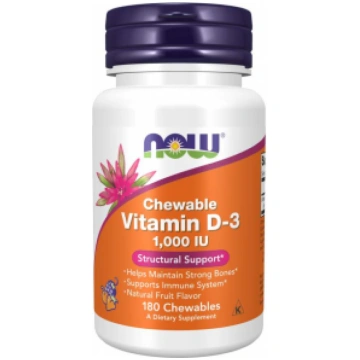 Vitamin D-3 1000 IU Chewables Now Foods 180 chewab