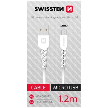 Swissten datu kabelis USB / Micro USB 1,2 m
