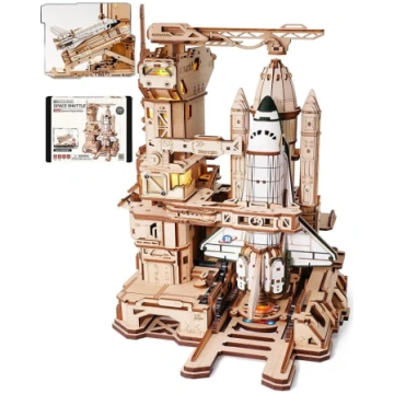 ROBOTIME 3D koka puzles kosmosa kuģa modelis pieau