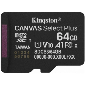 KINGSTON Atmiņas karte MicroSDXC 64GB Canvas Selec