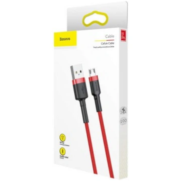 Baseus Micro USB Cafule kabelis 2.4A 1m Red + Red 