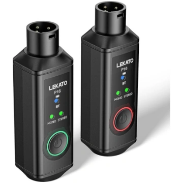 LEKATO P16 Bluetooth XLR uztvērējs, stereo audio u