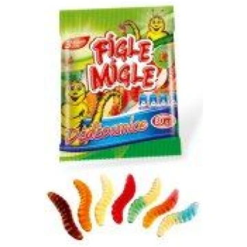 Želejkonfektes FIGLE MIGLE Worms, 80g (450-07598)