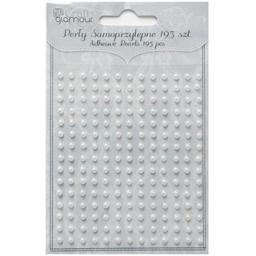 Pašlīmējošās pērles 3 mm, 195 gab., baltas DP Craf