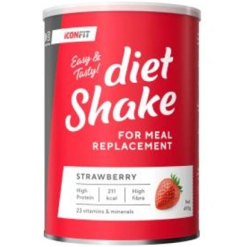 Diētiskais kokteilis zemeņu Iconfit Diet Shake 495