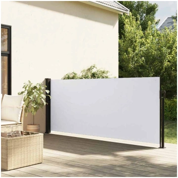 Izvelkama sānu markīze, balta, 117x300 cm