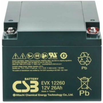 Akumulators 12V 26Ah Pb CSB CSB-EVX12260 | CSB-EVX