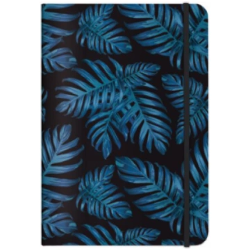 Piezīmju grāmata Philodendron blue, A5, punktotas