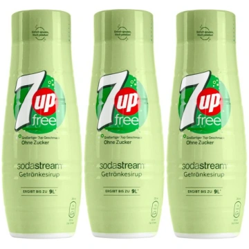 3x SodaStream 7UP Free Zero cukura sīrups