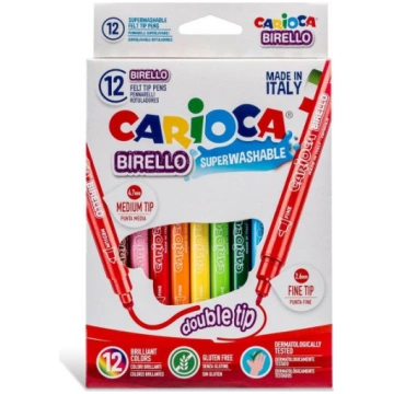 Flomasteri CARIOCA Birello divpusējie, 12gab. 200-
