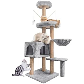 HOMIDEC Cat Scratching Post, 145 cm, Cat Tree, Cli