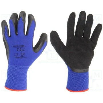 Protective gloves; Size: 11; black-navy blue; late