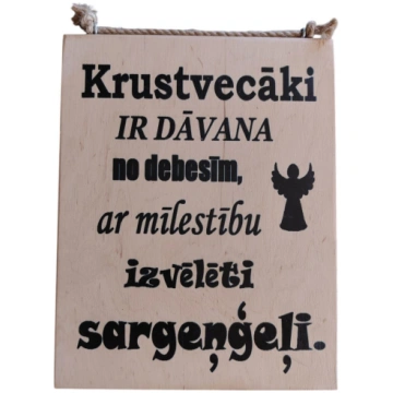 Koka dekors "Krustvecāki ir sargeņģeļi"