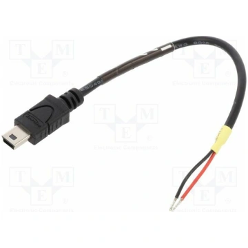 Cable; USB 2.0; cables,USB B mini plug; 100mm; bla
