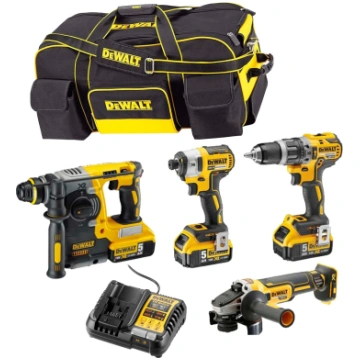 Power Kit Dewalt Hammer + Drill + Grinder + Impact
