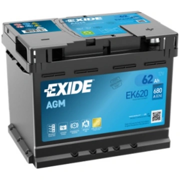 EXIDE-EK620 AGM Start Stop 12V-62Ah / EN 680A / L2
