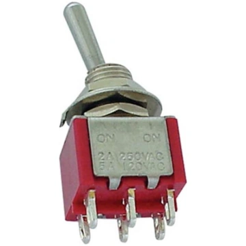 VERTICAL TOGGLE SWITCH DPDT ON-OFF-ON Taiwan 8012I
