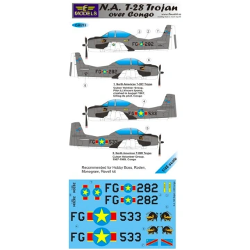 N.A. T-28 Trojan over Congo LF Models