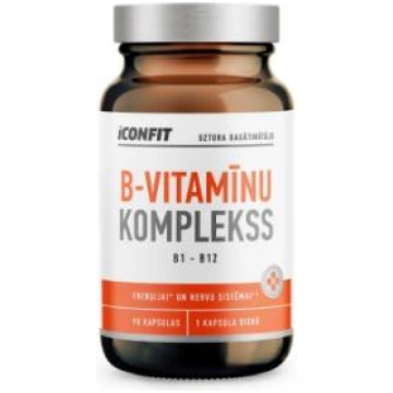 B-vitamīnu komplekss B1-B12 kapsulas Iconfit N90