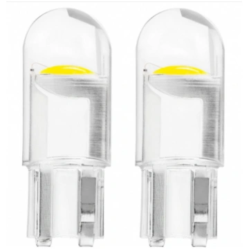 LED STANDARD T10 W5W COB HPC 12V Clear white (2gab