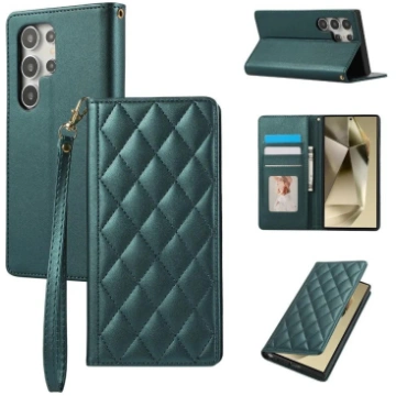 Wrist Strap Leather Phone Case for Samsung Galaxy