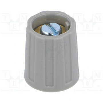 Knob; without pointer; ABS; Øshaft: 6mm; Ø13.5x15.