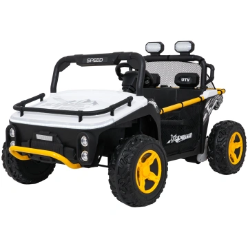 Bērnu elektromobilis Buggy UTV Speed, balts ramiz 