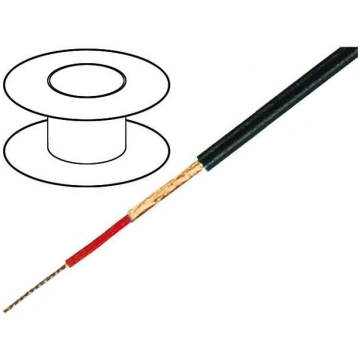 Wire: microphone cable; 1x0.25mm2; black; OFC; -15