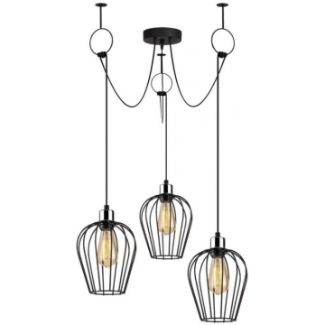 Lustra ar auklu TEL 3xE27/40W/230V zirneklis Asir