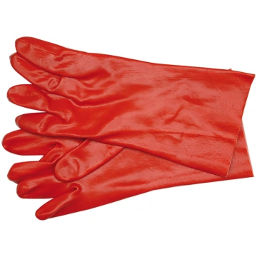Darba cimdi, VOREL, 74151, PVC, sarkani, 36 cm, 1 