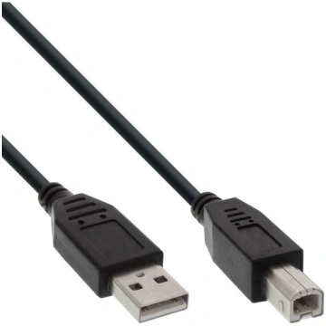 Kabel USB InLine USB A - USB B 0.3m czarny (34503X