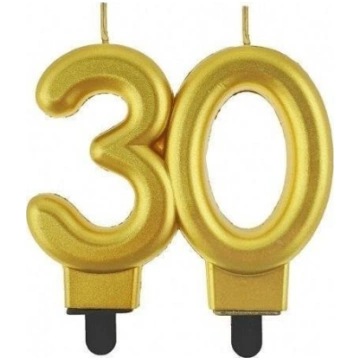 GoDan Swieczka cyferka 30 Beautyamp;Charm metalik 