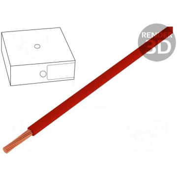 Wire | H07V-K | stranded | Cu | 10mm2 | red | PVC 