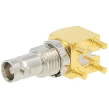 Connector: Micro BNC; socket; female; angled 90°; 