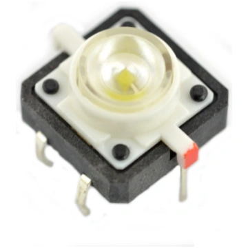 Tact Switch 12x12, 7mm THT 6 pin - white backlight