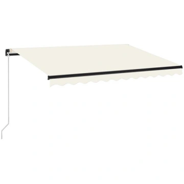 vidaXL izvelkama markīze, 350x250 cm, manuāla, krē