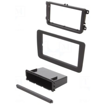 Radio frame | Seat,VW,Škoda | 2 DIN | black/rubber