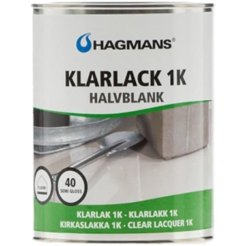 Hagmans Klarlack 1K 40 pusspīdīga laka grīdām - Pu
